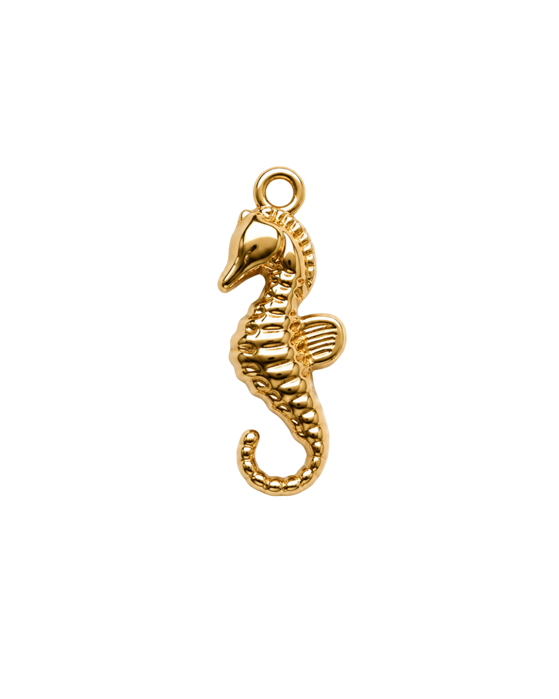 Golden Seahorse Charm