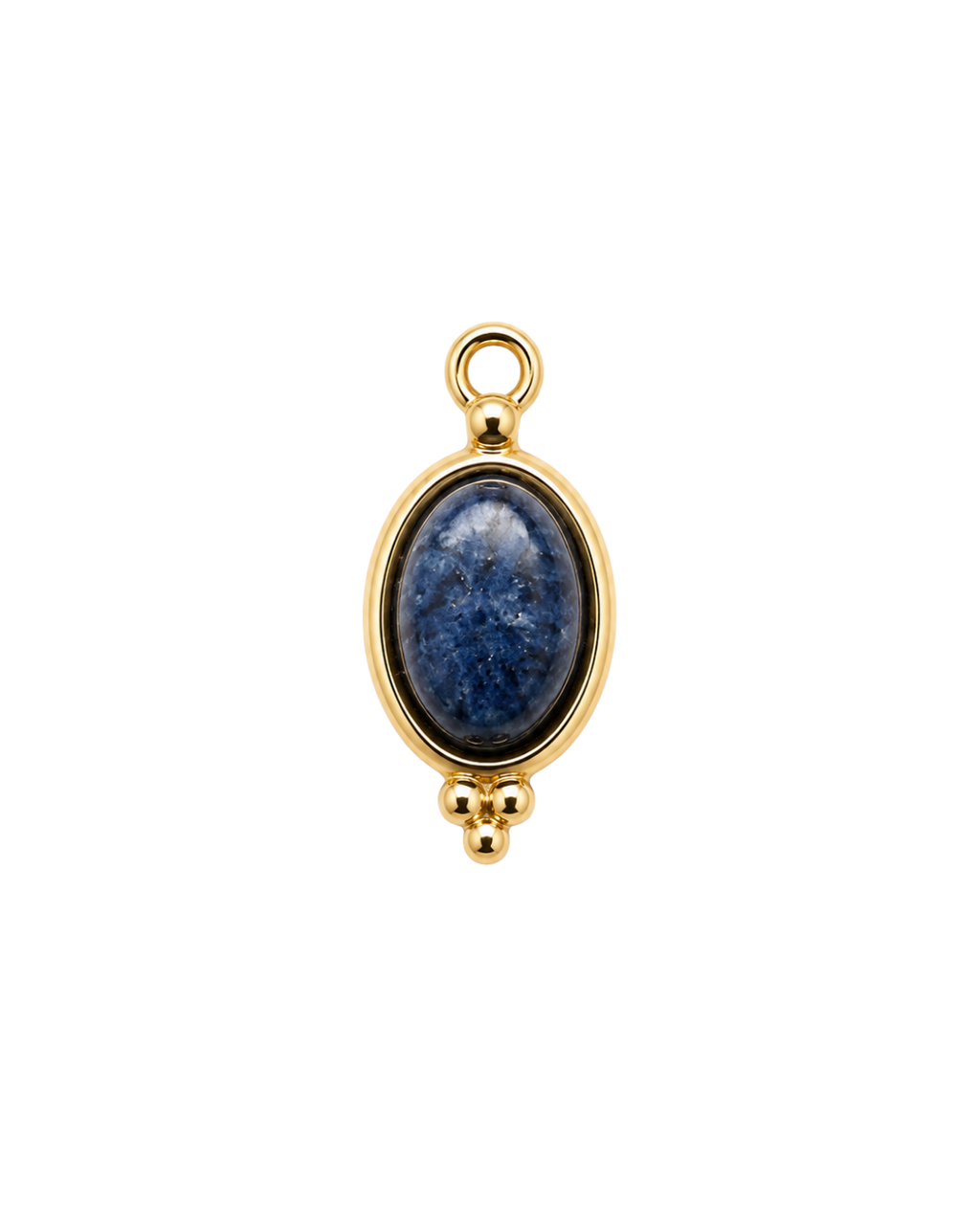 Gemstone Oval Charm
