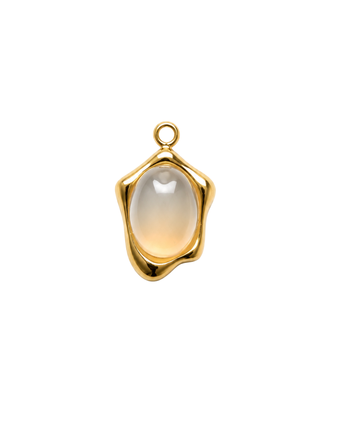 Gemstone Oval Charm