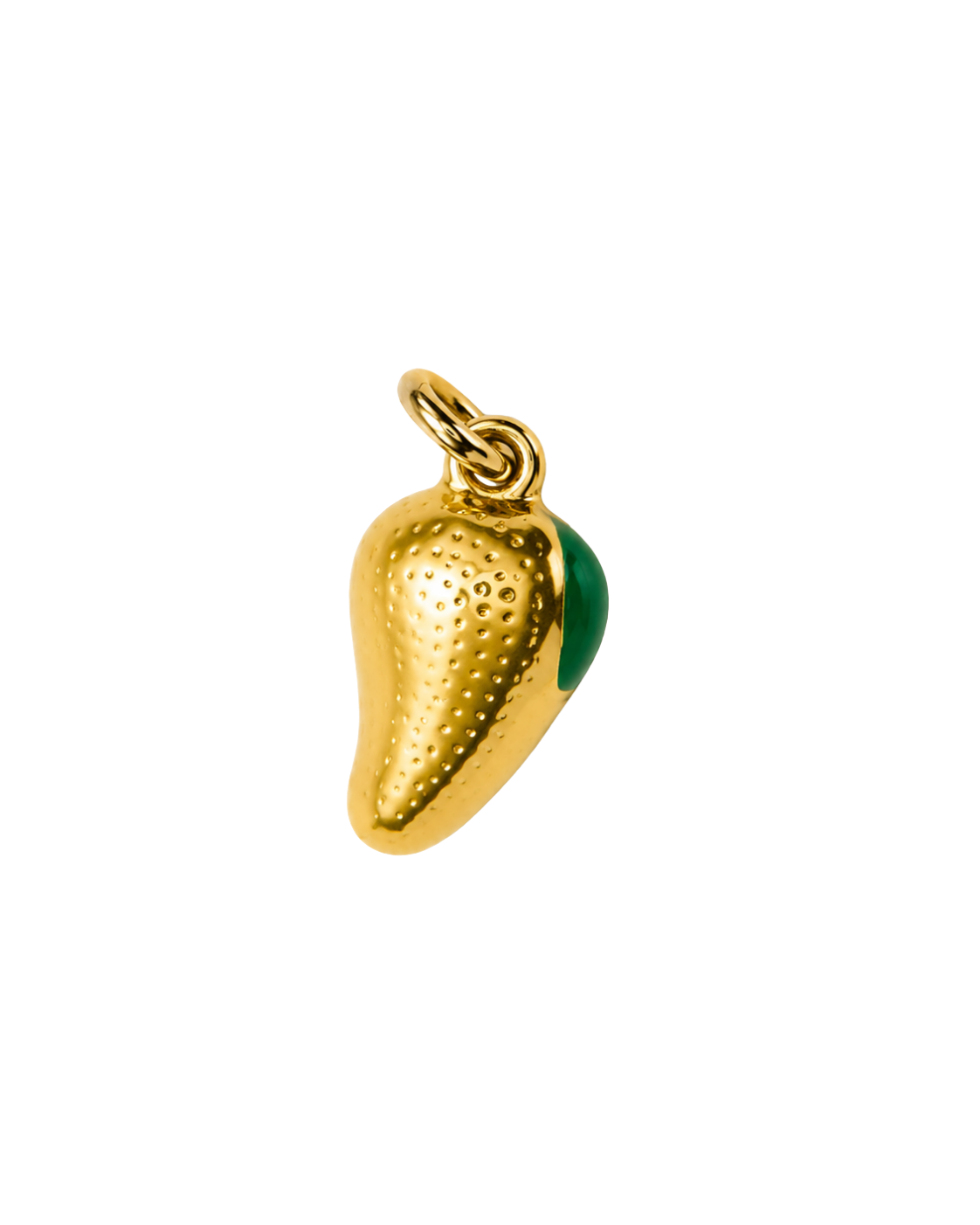 Golden Green Pepper Charm