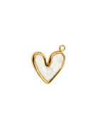 White Heart Charm