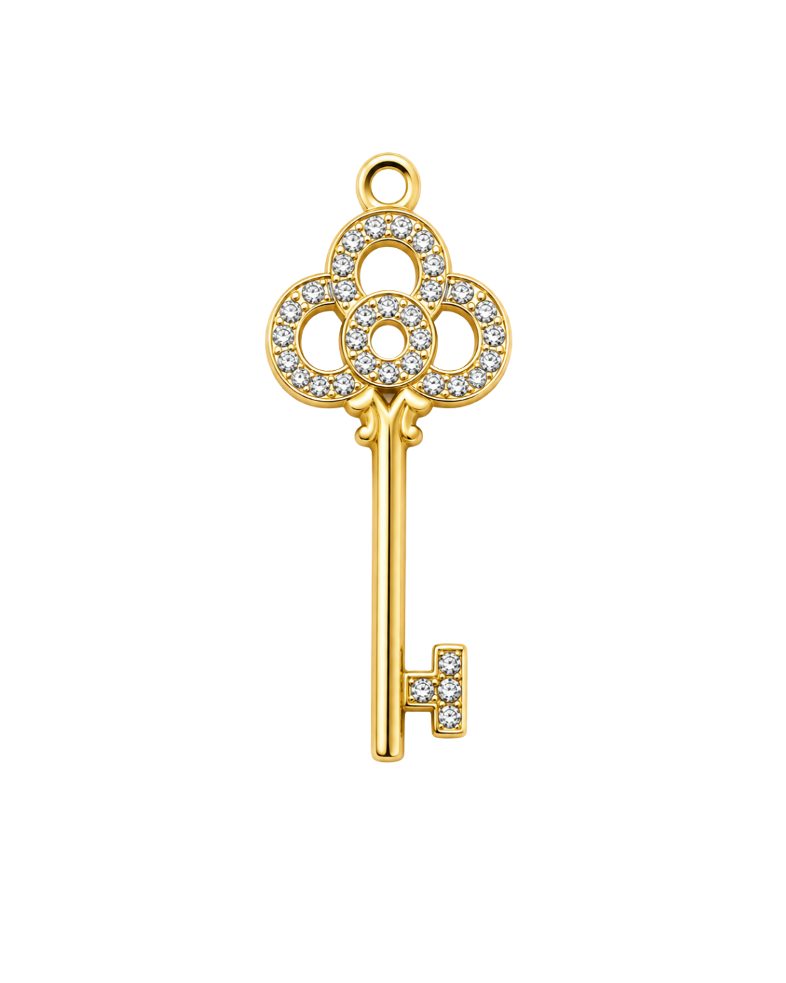Pave Key Charm