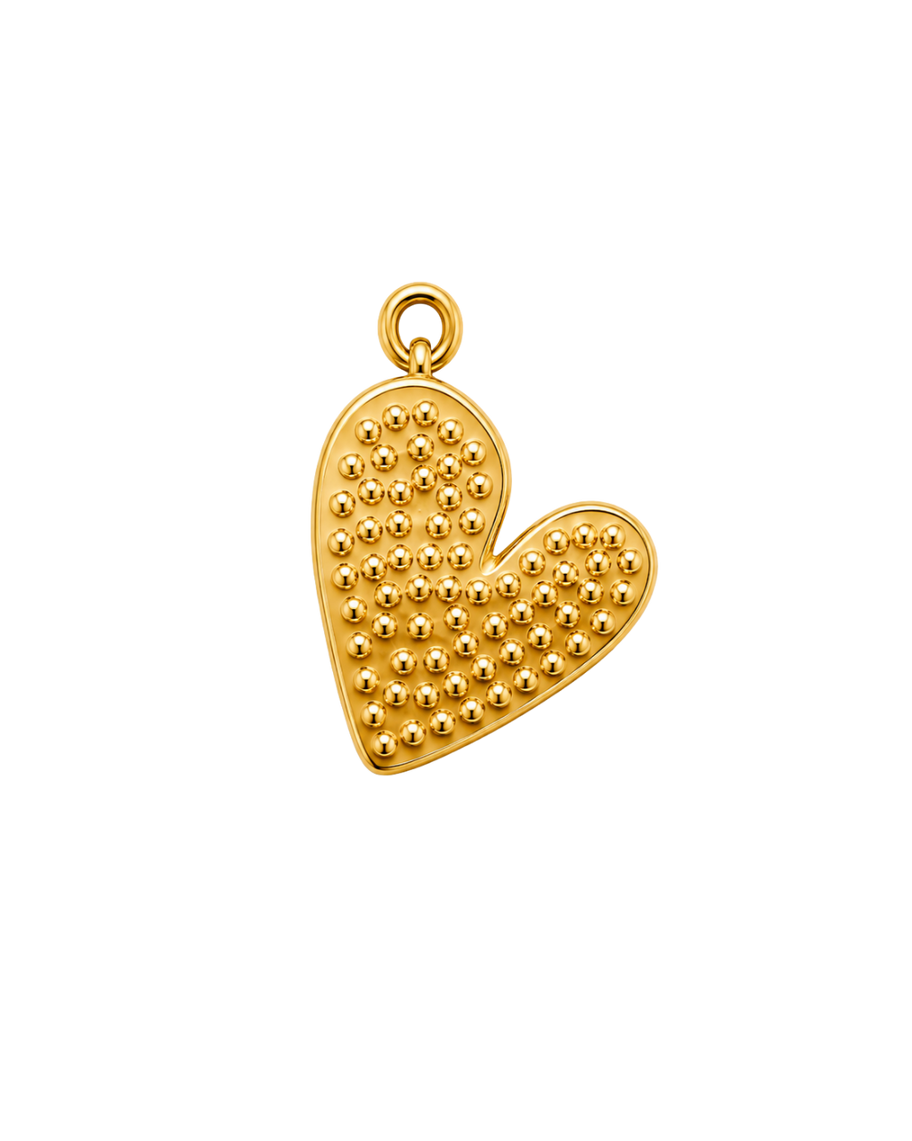White Heart Charm