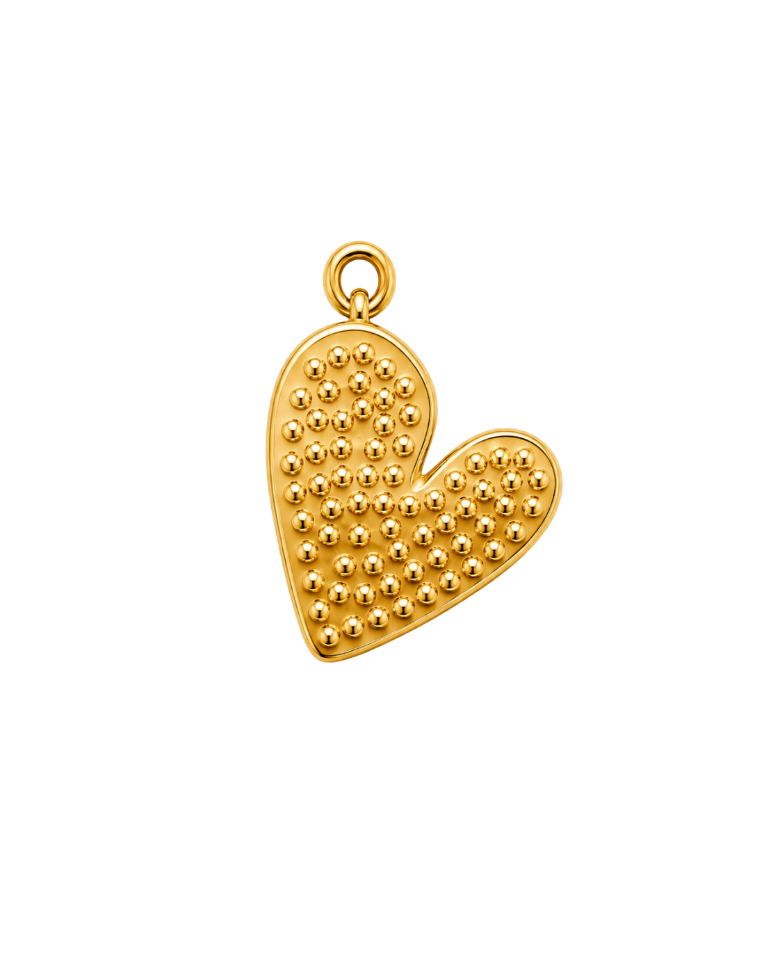 White Heart Charm