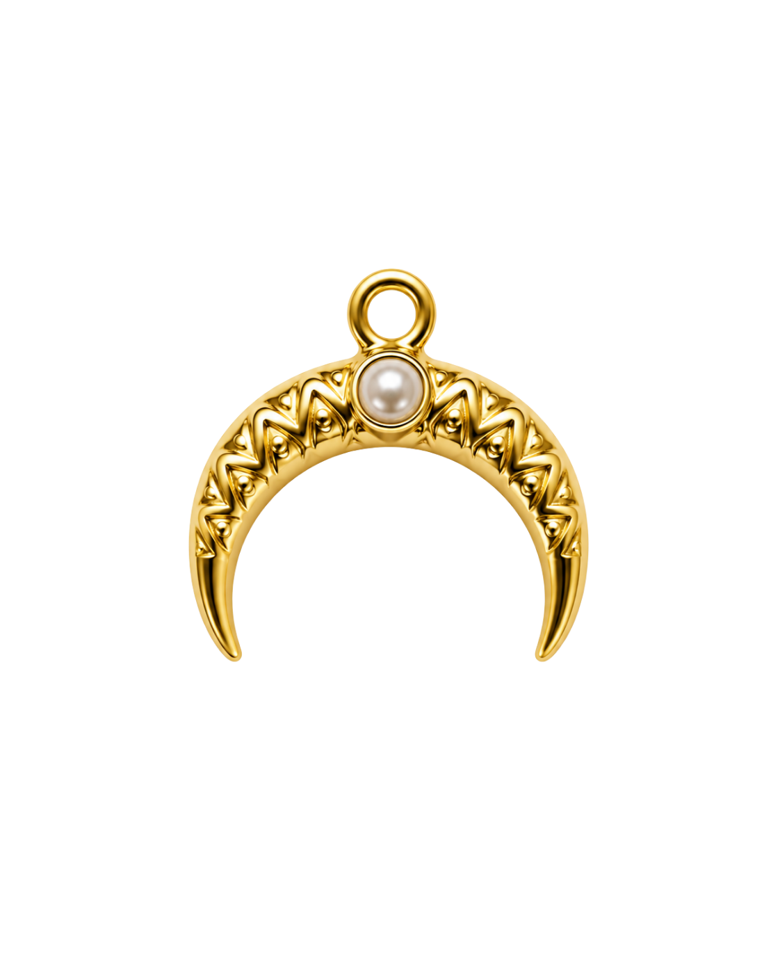 Pearl Crescent Charm
