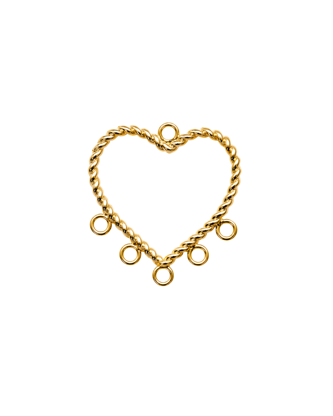 Twisted Heart Connector Charm