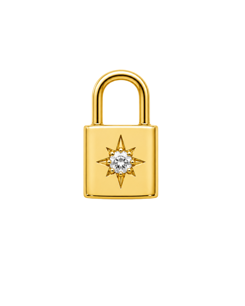Pave Star Padlock Charm