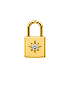 Pave Star Padlock Charm