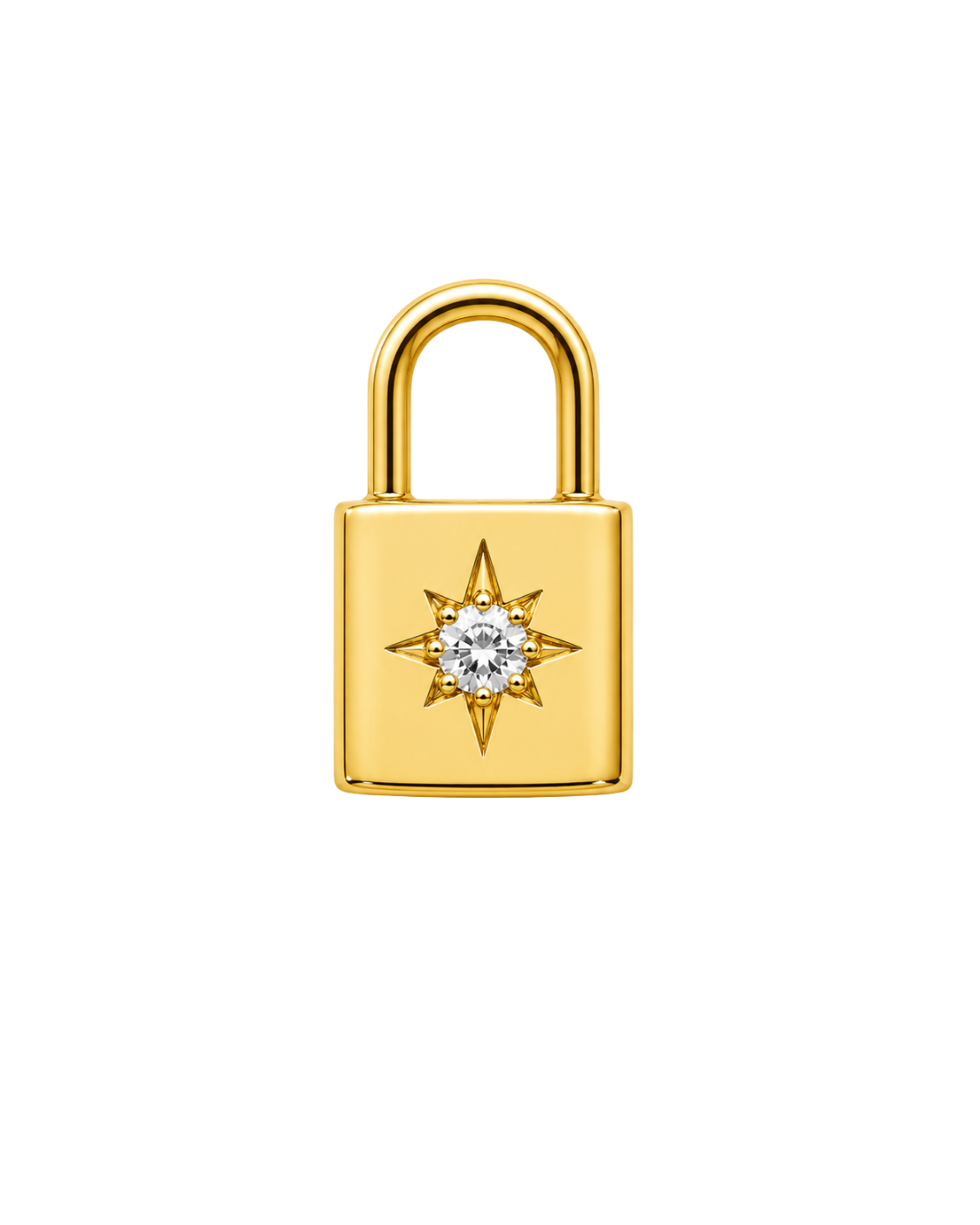 Pave Star Padlock Charm
