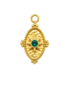 Emerald Star Medallion Charm