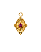 Ruby Star Medallion Charm