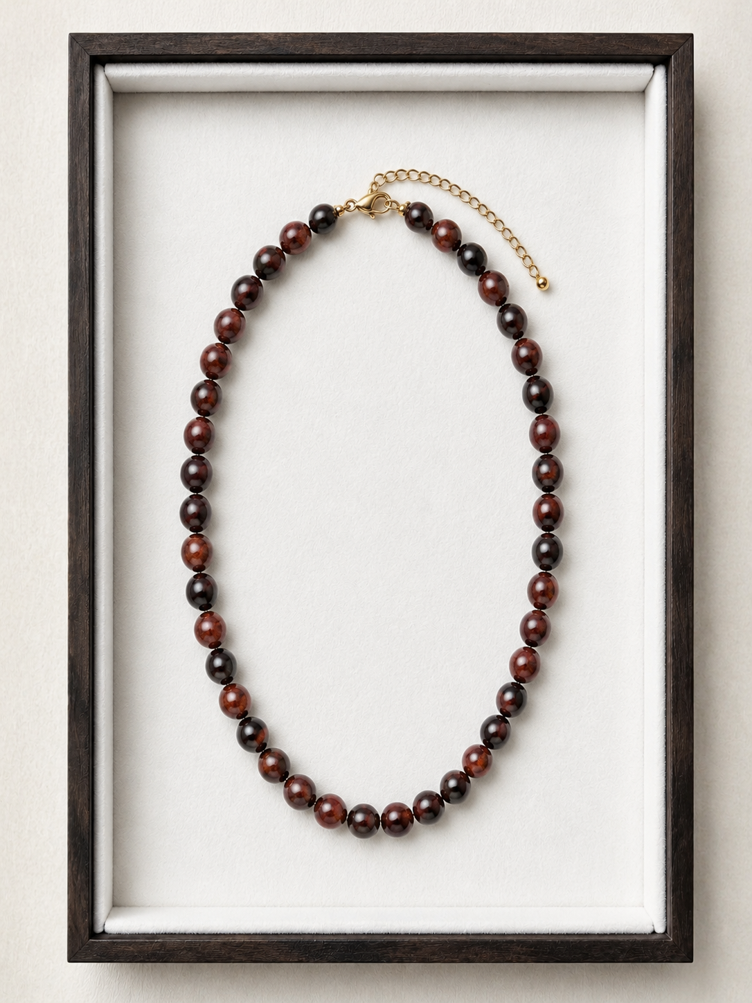 Garnet Wood Necklace