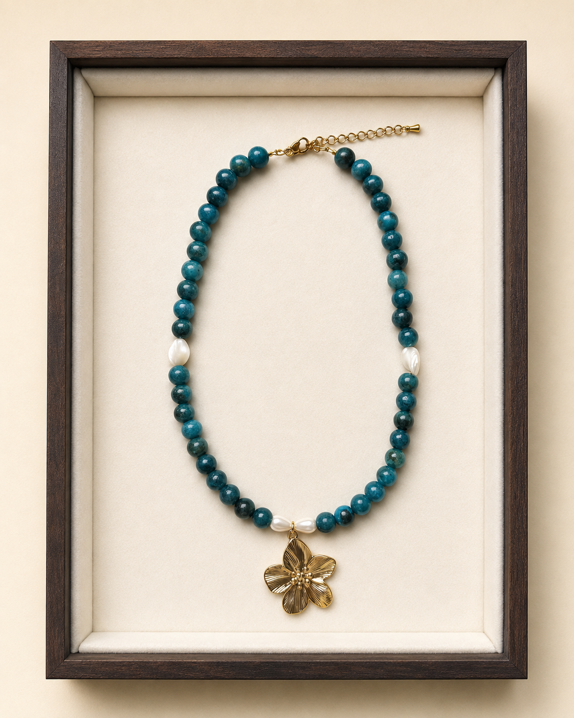 Teal Blossom Necklace