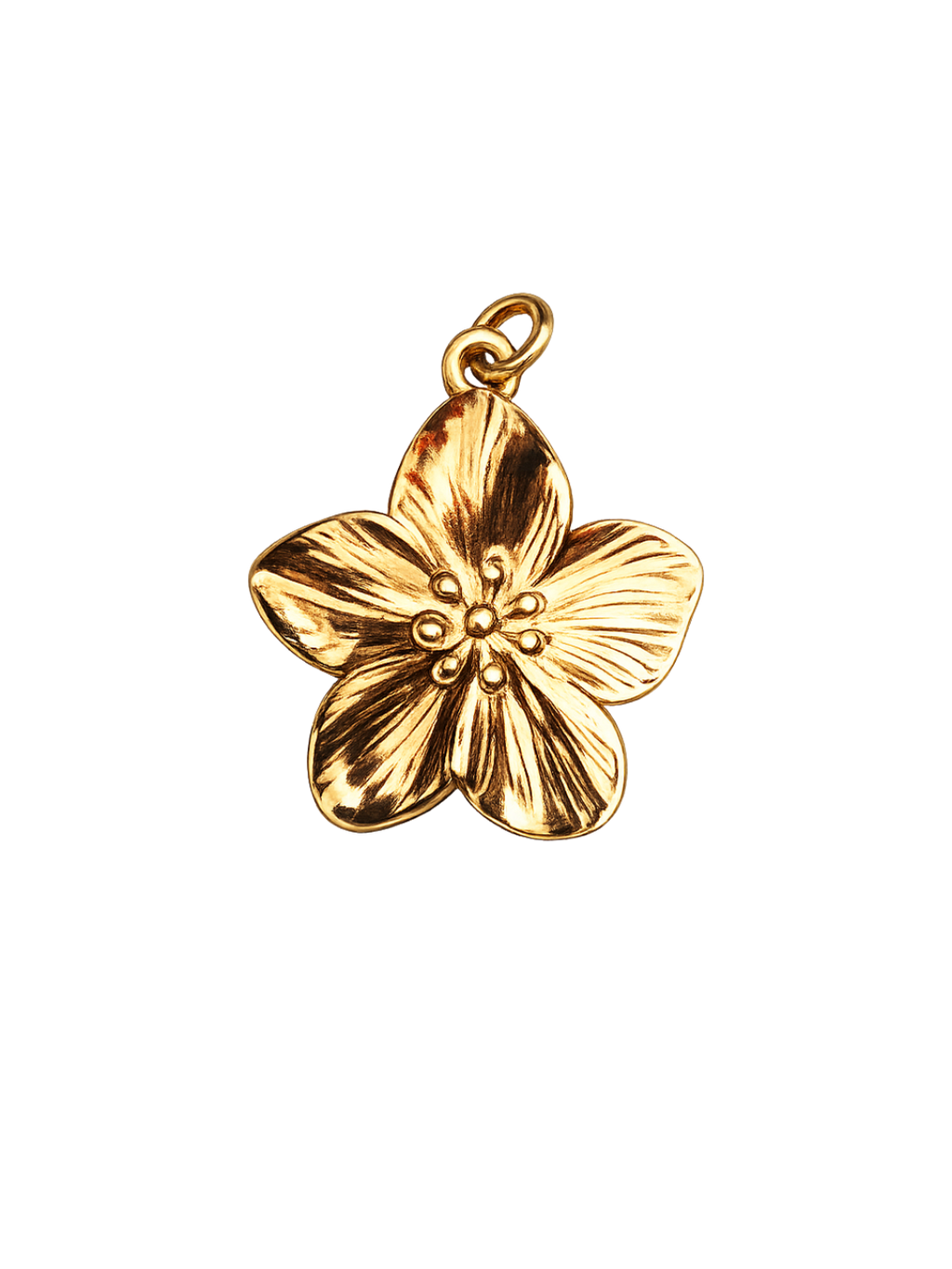 Golden Bloom 18k gold-plated floral charm