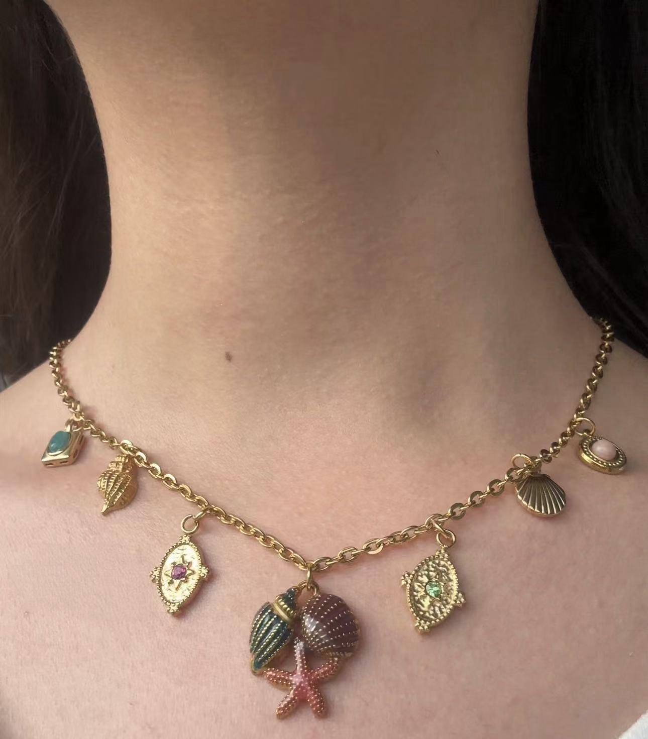 Coraline Charm Necklace