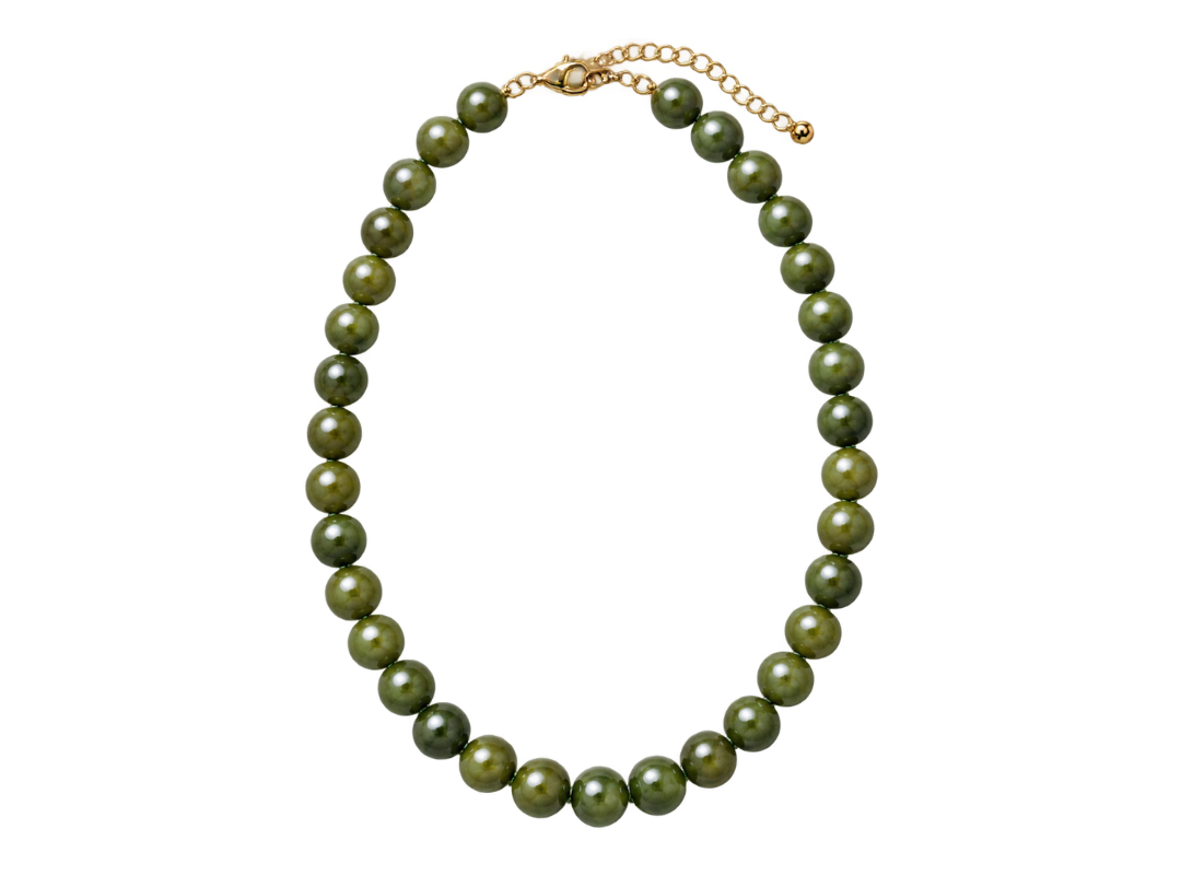 Olive Nephrite Base Necklace