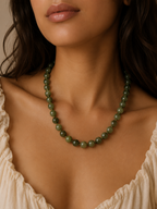 Olive Nephrite Necklace