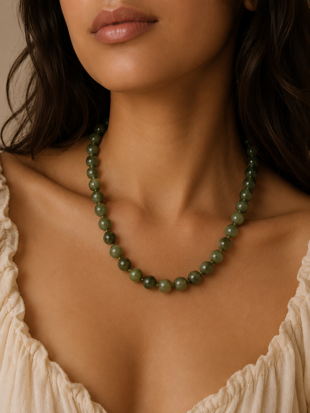 Olive Nephrite Necklace